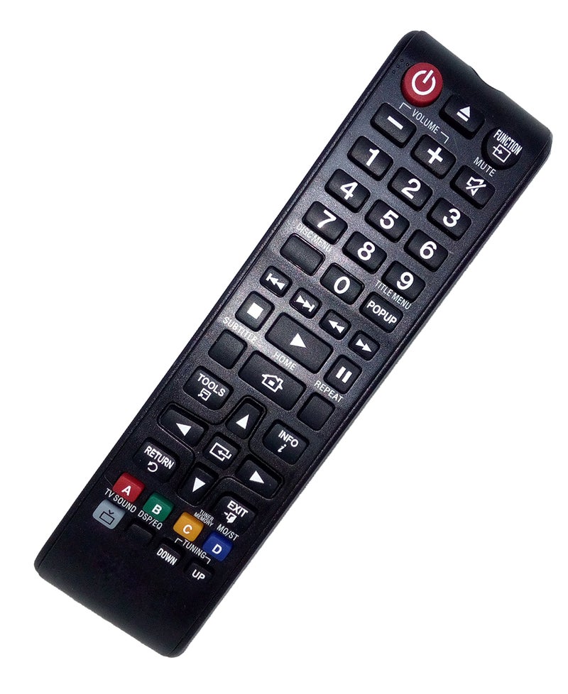 JustFine Replaced Remote Control Compatible for Samsung HT-J5500 HTJ4550 HT-H5500 HTJ5550W HT-F4550 3D Blu-Ray DVD Home Theater Sound System - Image 1